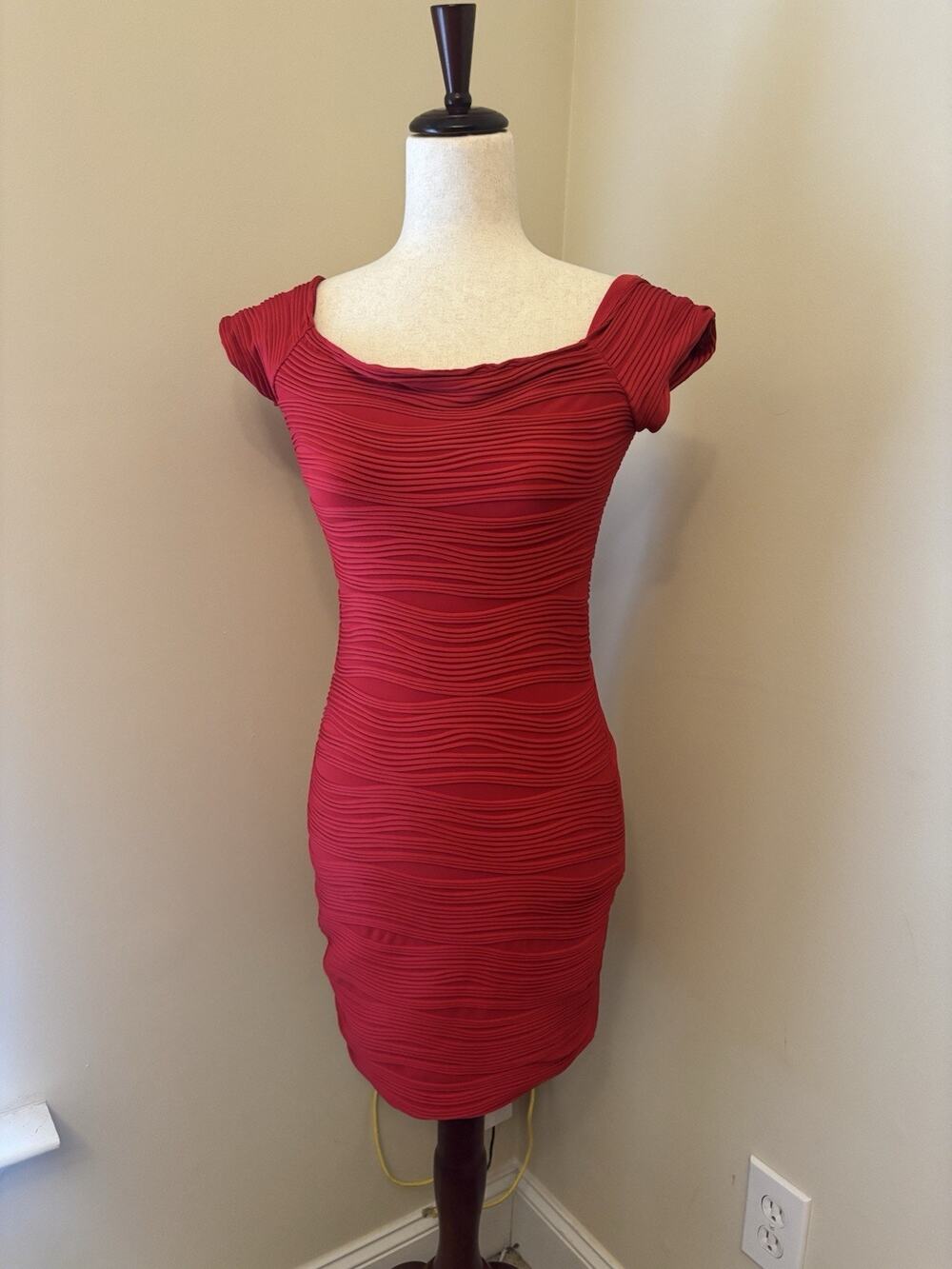 Wet Seal 90s Tight Red Dress Sexy Short Size M